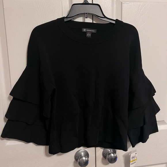 INC NEW Women's Tiered-sleeve Crewneck Sweater Top. Medium - Picture 3 of 7